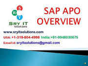 SAP APO PROJECT SUPPORT | APO ONLINE TRAINING| APO CERTIFICATION TRAIN