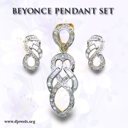 Unique Design of Diamond Pendant Set in 14K Hallmarked Gold