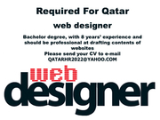 Web Designer- Required for Qatar (Indians Only)