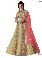 Gorgeous Green and Pink Lehenga For Women