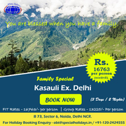 Kasauli Ex. Delhi Holiday Packages with Speecial Holidays